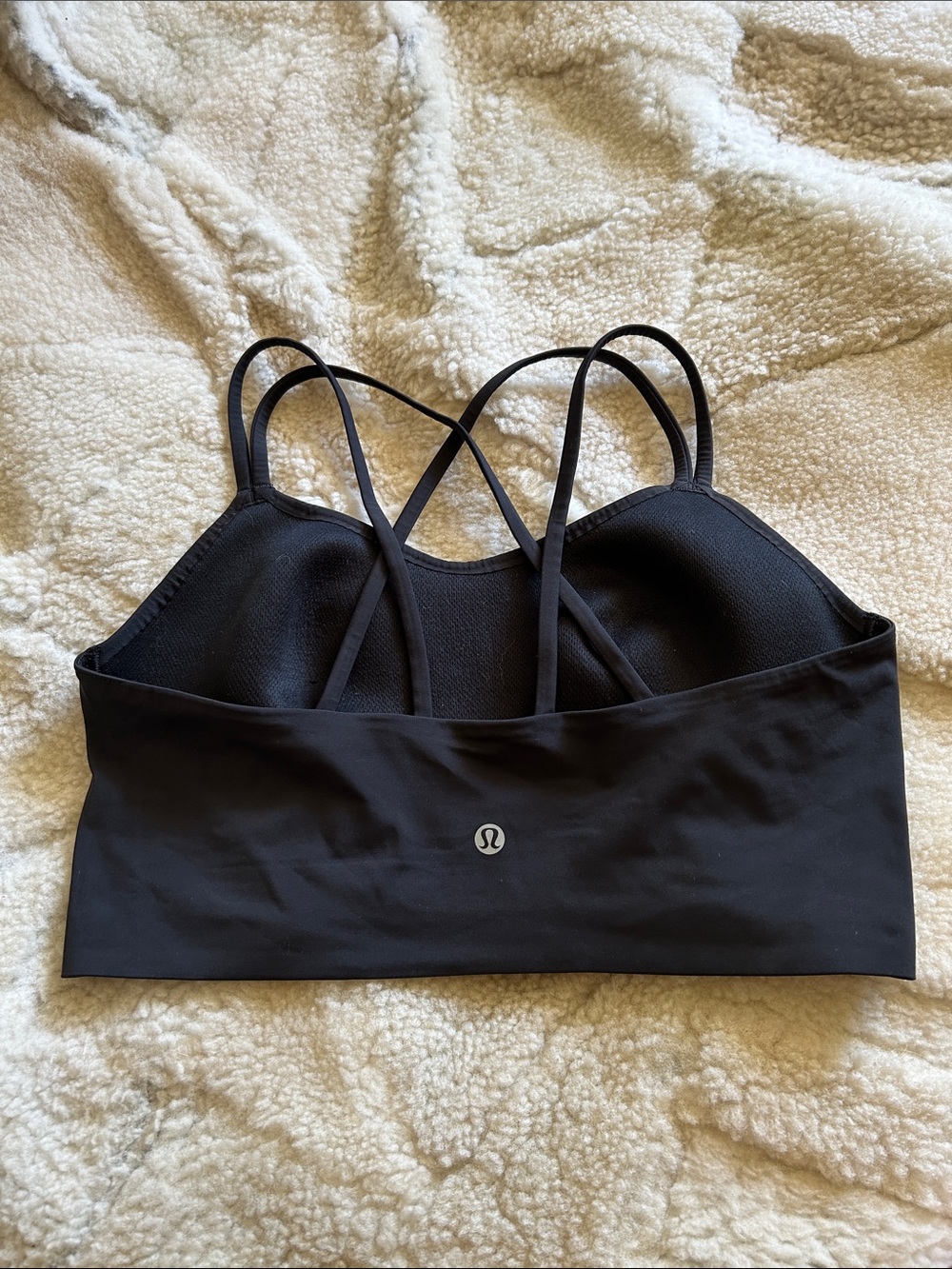 lululemon athletica Like A Cloud Black Strappy Sports Bra 10 - Picture 5 of 5